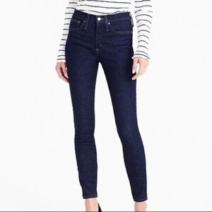 J crew 9” High Rise Toothpick Jeans